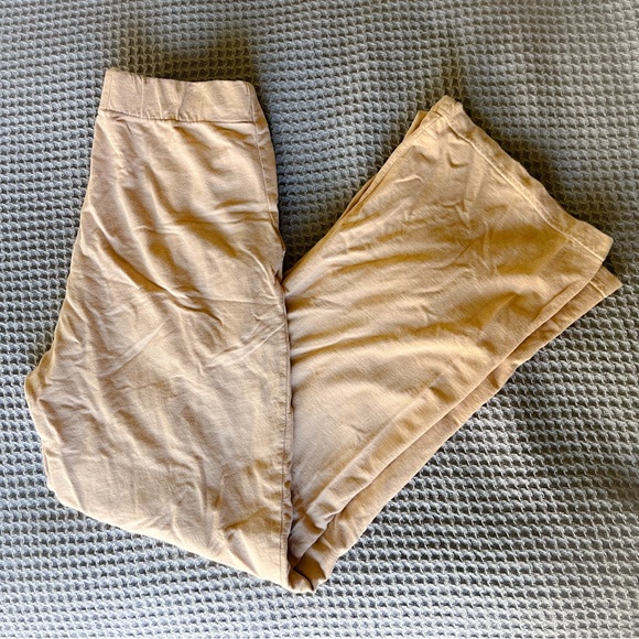 Talentless Wide-Leg Terry Lounge Pants in Nude - Picture 2 of 5